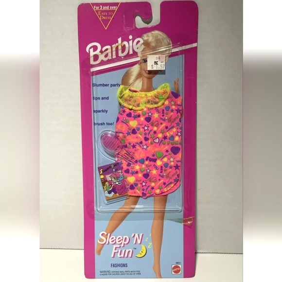 5/$20 1993 Barbie Sleep n' Fun Fashion - Picture 6 of 6